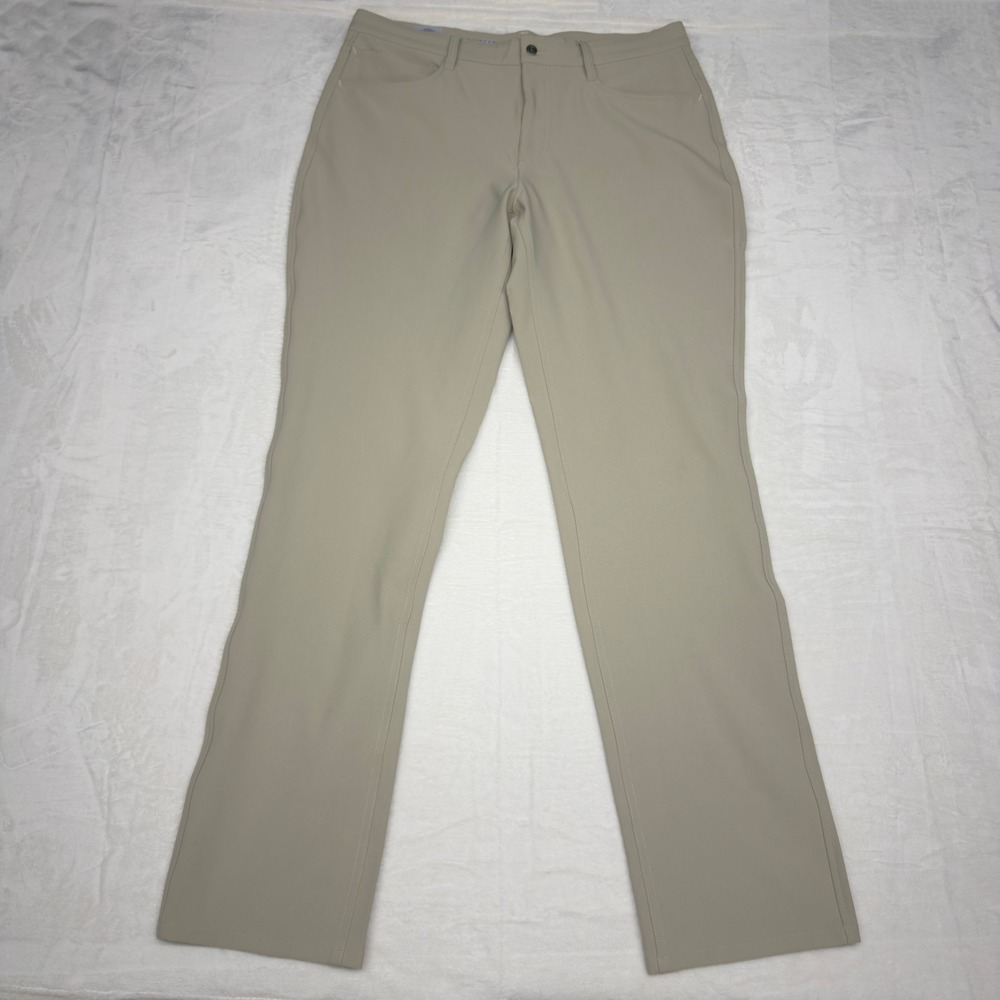 Footjoy Pants Mens 35x34 Tan 5 Pocket Athletic Fit Performance Golf Chino
